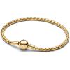 PANDORA Moments 564028C00-23 - Bracciale in argento Sterling placcato oro 14 carati, compatibile Moments, dimensioni: 23 cm