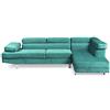 Menzzo Alfa Divano Angolare, Velours, Verde, 260
