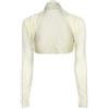 krautwear - Bolero da donna, a maniche lunghe, in pizzo, colore: nero, bianco, rosso, beige, blu, rosa Viola s5255-24. Taglia unica
