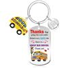 Konsait Portachiavi di ringraziamento per autista di autobus, regalo di apprezzamento per scuolabus, regalo di apprezzamento per laurea, benvenuto, compleanno, Natale