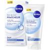 NIVEA - Cura Giorno Freschezza - Crema Viso FPS 15 - Idratazione Intensa 24H - Repolpa & Raffreddamento - Vitamina E & Estratto Di Loto - Texture Leggera - Pelle Normale - 50 ml