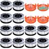 YWTESCH Replacement Trimmer Spool Line, 9,1 m 0,2 cm decespugliatori decespugliatore Linea Bobina di Ricambio per Black + Decker tagliabordi,13 Pezzi (Tappo per Bobina, 1 Trimmer 12,1 Spring)