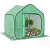 Outsunny Serra da Balcone per Orto Pop up con Ingresso a Cerniera, Serra per Piante Pieghevole in Acciaio e PE 140g/m², Serra da Giardino per Piante, Fiori e Verdure, 150x148x148 cm, Verde