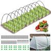 MQJIAZHI Cerchi da giardino per rete, 2,4 m, cerchi per serra per aiuole rialzate, con clip di rinforzo (giardino, conteggio, 50)