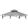 Generic Copertura di ricambio per gazebo da esterno con tetto a due livelli, grigio
