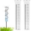 Nimblyne 2 pluviometro antigelo, vetro di ricambio per misurazioni da 1 a 160 mm, Rain Gauge, pluviometro in vetro, a forma di imbuto per la visualizzazione dell'acqua da giardino all'aperto per la