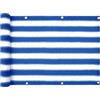 casa pura Balcone tutela della Privacy UV - 90x500cm - Resistente agli Agenti atmosferici, di Facile Manutenzione Tessuti HDPE - Blu/Bianco
