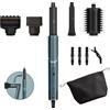 Shark FLEXSTYLE Styler e Asciugacapelli 5 en 1, Set Regalo Limited Edition, cilindri ad aria, FrizzFighter, spazzola ovale, concentratore, pinze, custodia, senza danni da calore, Verde Acqua HD450TLEU
