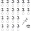 INCREWAY 200 copriviti in plastica, colore argento, decorativi, M4, tappi a scatto in plastica per mobili, armadi, specchi