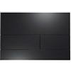 TECE Square II 9240833 - Placca di comando per WC (colore nero opaco, a due volumi, utilizzabile dall'alto e anteriore)