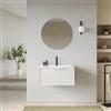 DEGHI Mobile bagno sospeso con cassetto 70 cm bianco opaco cannettato con lavabo - Mida