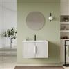 DEGHI Mobile bagno sospeso con ante 80 cm bianco opaco cannettato con lavabo - Mida