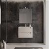 DEGHI Mobile bagno sospeso 70 cm con cassetti cashmere cannettato con lavabo - Deck