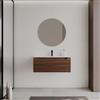 DEGHI Mobile bagno sospeso 90 cm rovere deciso cannettato con lavabo - Deck