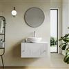 DEGHI Mobile bagno portalavabo 70 cm bianco opaco con cassetto e specchio - Dunkel