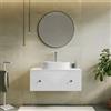 DEGHI Mobile bagno portalavabo 90 cm bianco opaco con cassetto e specchio - Dunkel