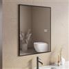 DEGHI Specchio bagno 60x80 cm reversibile con cornice nero lucido - Talas