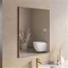 DEGHI Specchio bagno 60x80 cm reversibile con cornice oro spazzolato - Talas