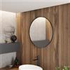 DEGHI Specchio bagno 60 cm con cornice nero opaco in alluminio - Talas