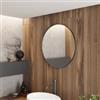 DEGHI Specchio bagno 60 cm con cornice in alluminio nero spazzolato - Talas