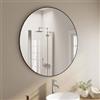 DEGHI Specchio bagno 100 cm con cornice nero opaco in alluminio - Talas