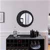 DEGHI Specchio da parete 55 cm nero con cornice decorata - Miara