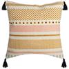 DEGHI Copricuscino 40x40 cm in cotone beige e disegno multicolore
