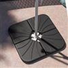 DEGHI Base per ombrellone laterale set 4 spicchi 100 kg in cemento nero