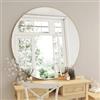 DEGHI Specchio da interno rotondo 120 cm con cornice oro spazzolato in alluminio - Talas