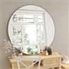 DEGHI Specchio da interno rotondo 130 cm con cornice nero opaco in alluminio - Talas