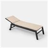 DEGHI Cuscino per lettino prendisole 185x55 cm in poliestere idrorepellente beige - Bangkok