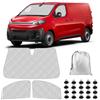 ZWPARTS Parasole per Parabrezza Auto compatibile con 2016-2025 Citroen Jumpy 2019-2025 Opel Vivaro 2022-2025 Fiat Scudo, 3 Pezzi Pieghevole Parasole per Interni Auto, Set di Tappetini Termici Interni
