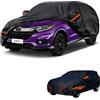generico Telo copriauto esterni Compatibile con Honda HRV 2022-2026,antivento,antipioggia,antineve,antisole impermeabile,protezione per tutte le stagioni (black orange)