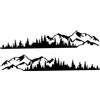 Whyzsjnclg Decalcomania laterale per auto 2 pezzi 74, 80 pollici decorativo fai da te foresta di montagna grafica per auto tinta unita adesivo autoadesivo per camion rimorchio nero, decalcomania di montag