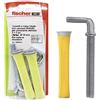 Fischer 2 Tasselli A Calza 16x85 Con Gancio a Elle 10x93, per Fissaggio con Ancorante Chimico con Barre M10, 2 Pz