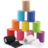 Foydream 12 Rotoli Grip Tape, Benda Elastica Coesiva 7,5cm x 4,5m per Tape Crossfit, Mani, Piedi, Ginocchia, Sportivi, Polso, Caviglia, Benda per Cani, Bendaggio Coesivo