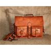 Fatto a mano Handmade Indiano Designer Dakota Pelle Valigetta Laptop Cartella Borsa Messenger