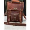 Handmade Uomo pelle Vintage Tracolla Laptop Bag Computer (Originale Capra Nascondere)