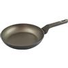 Zanetti, Padella Forgiata Alto Spessore TERRA, Padella Antiaderente in Alluminio, Adatta a Tutti i Piani Incluso Induzione, Manico Soft Touch Effetto Legno, Diametro 28 cm, Packaging 100% Riciclato
