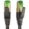 KabelDirekt - Cavo Ethernet CAT7 con tripla schermatura ultra sicura e rivestimento in nylon flessibile - 1,5 m - Cavo di rete/LAN (10Gbps, massima velocità della fibra ottica, RJ45, per XBO/PS5)