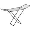 SONGMICS Stendibiancheria pieghevole, stendibiancheria con ali di gabbiano, portabiancheria autoportante, per interni ed esterni, biancheria da letto, nero, LLR540B01