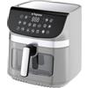 Tognana Iridea, Friggitrice ad aria 9L, doppia resistenza, display digitale, timer, 80-200°C, finestra, 2200W, plastica-acciaio Inox, grigio perla