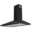 CIARRA Cappa Aspirante 90 cm Classe A 370 m³/h CAB9201A, Cappa Cucina Nera con 3 Velocità, Luce LED, Ricircolo e Scarico, Cappa a Parete Silenziosa Moderna per Cucina
