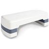 Ultrasport Stepper, adatto per aerobica e fitness, regolabile in tre altezze, con superficie antiscivolo, Nero/Bianco