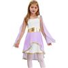 HULIJA Bambina Vestito Rinascinmentale Abito da Toga Greco con Copricapo Antico Romano Costume Cosplay Halloween Carnevale Mascherata Lanvanda 5-6 anni