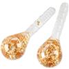 Lazzybeauty Ice Globes Viso 2 Pezzi, Cryo Stick Roller Ball Massaggiatore Viso Occhi Collo, Strumento Cura Della Pelle per la Bellezza del Viso, Oro
