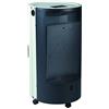 Marvinweb Stufa a gas Marvin Blue Belle Chic made in Italy trasportabile 5 ruote con portabombola (Panna)