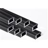 AFTERTECH 8x 2metri (16M) 1207N 12x7mm Profilo Alluminio NERO Minimal Per Strisce Strip LED Barra Rigida INTERA 2MT + Copertura NERA (8x 2metri 1207nero nero)