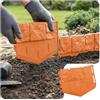 VOUNOT® Bordura per Aiuola Effetto Pietra 2,14m in Plastica Ultra Resistente, Senza Scavo, Bordo Giardino Decorativa Facile da Installare, per Vialetti, Aiuole e Prati, Set da 14 Pezzi, Terracotta
