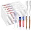 SLequipo 50 spazzolini da denti usa e getta con filo interdentale confezionati singolarmente, confezione singola, dentifricio da 10 g, filo interdentale, kit per senzatetto, Airbnb, hotel, ospiti